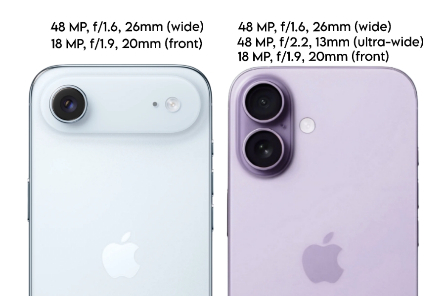 iPhone Air vs iPhone 17: Which Should You Buy in 2025 2 iPhone Air vs iPhone 17 camera
