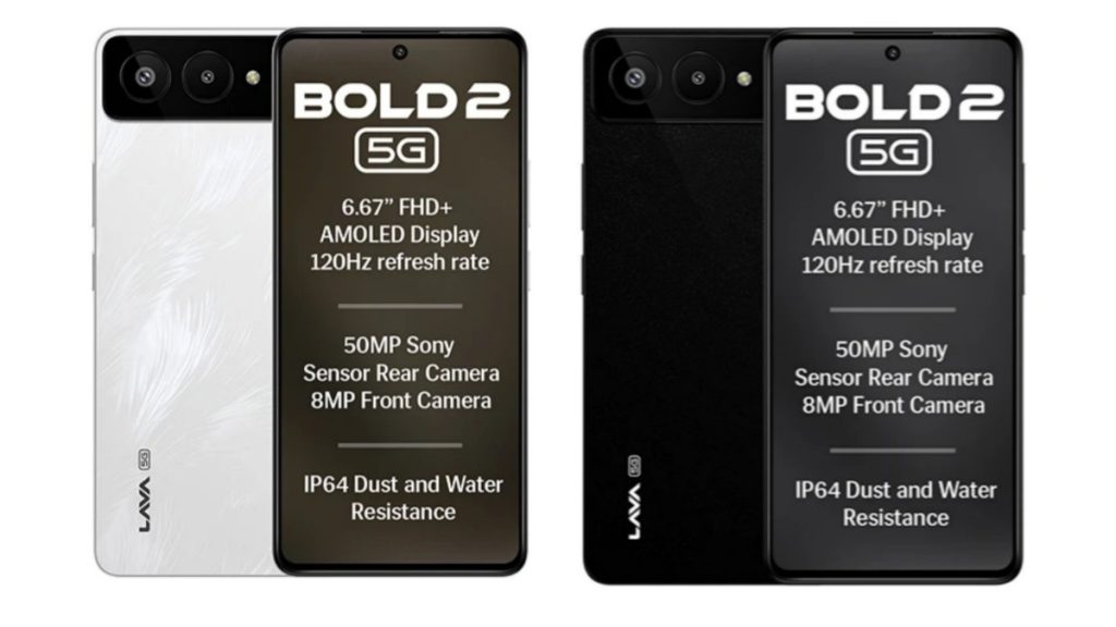 Lava Bold 2 5G Launched in India with Dimensity 7060, 2.5D AMOLED Display & 5000mAh Battery 1 Lava Bold 2 5G Design and Colours