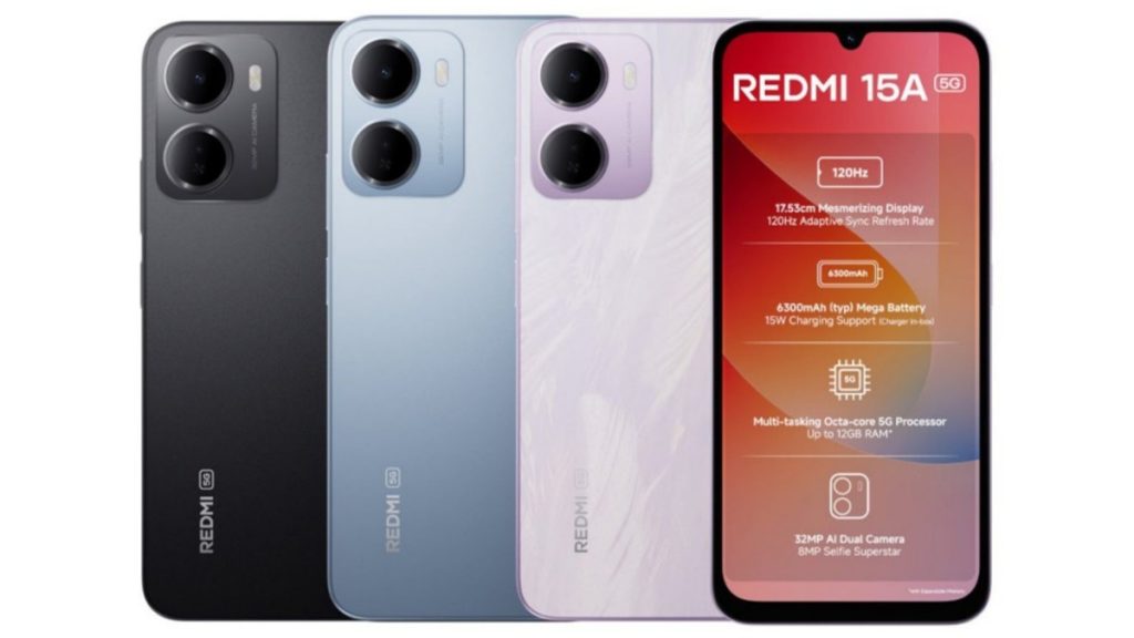Redmi 15A 5G Design and Colours